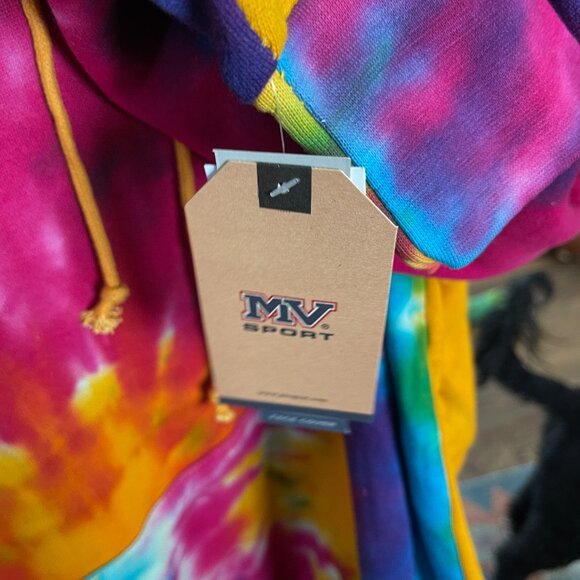 MV SPORT HOODIE WITH FACE COVERING / GATOR  BRAND NEW WITH TAG - SIZE LARGE - Picture 2 of 3